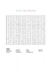 English Worksheet: Word Search