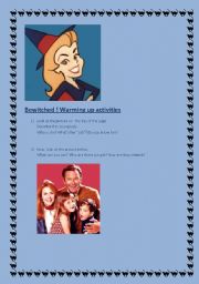 English worksheet: Bewitched Warming up activity 1