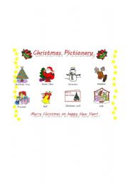 English Worksheet: Christmas Pictionary