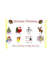 English worksheet: Christmas Pictionary