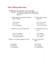 English Worksheet: Jobs