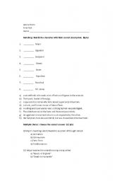 English Worksheet: Animal Farm Test 