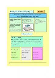 English worksheet: writing step by step and pronunciation of past forms