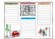 English worksheet: looking out of the window