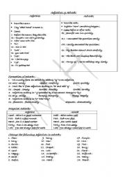 English Worksheet: Adjectives & Adverbs