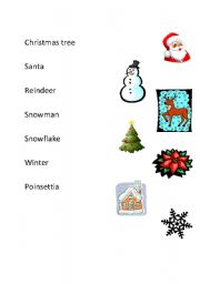 English worksheet: Christmas Matching