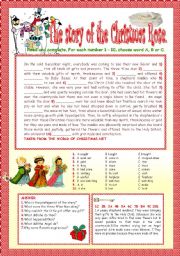 English Worksheet: THE STORY OF  THE CHRISTMAS ROSE.