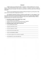 English worksheet: evaluation of present simple 1