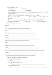 English Worksheet: English grammar exercises