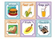 English Worksheet: FOOD:  24 FLASHCARDS!