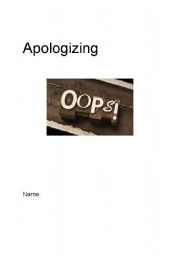 English Worksheet: Apologizing