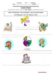 English worksheet: Must & Mustnt