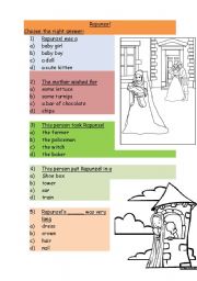 English Worksheet: Rapunzel