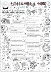 English Worksheet: Christmas time