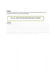 English Worksheet: story making
