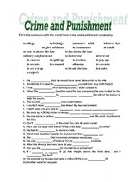 English Worksheet: crime and punishment