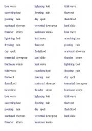 Weather collocations