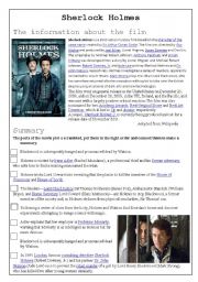 English Worksheet: Sherlock Holmes worksheet