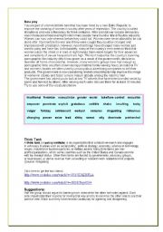 English Worksheet: Feminist Think Tank Role-play