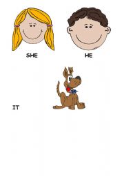 English worksheet: HE SHE IT