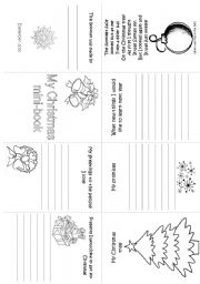 English Worksheet: Christmas mini-book