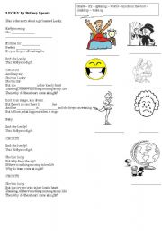 English worksheet: Lucky by Brtiney Spears