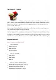 English worksheet: Christmas facts