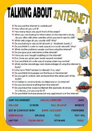 English Worksheet: TALKING ABOUT INTERNET