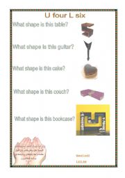 English worksheet: What shape is it?
