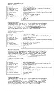 English Worksheet: Jules Verne Biography