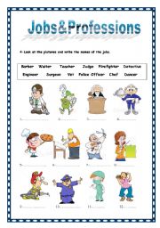 English Worksheet: Jobs&Professions