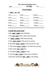 English Worksheet: the present simple