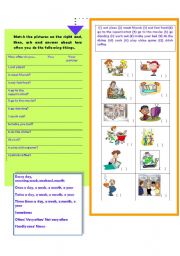 English Worksheet: How often do you...? Frequency Adverbs- Speaking Worksheet