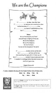 English Worksheet: Present perfect through a song