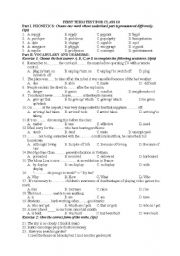 first term test for class 10