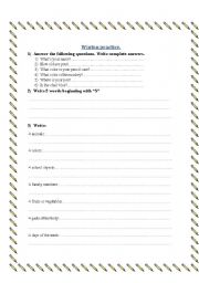 English worksheet: Grammar and vocabulary practice II (3 pages)