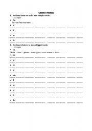 English worksheet: fun with words