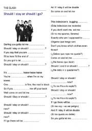 English Worksheet: POP ROCK TOUR (LONDON): The Clash  