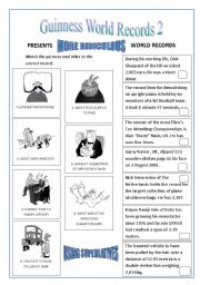 English Worksheet: World Records: SUPERLATIVES 2