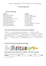 English worksheet: Past Tense Worksheet