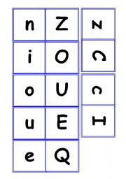 English worksheet: abc domino cards