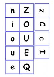 English Worksheet: abc domino cards