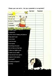 English Worksheet: daily affirmations 