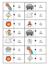 English Worksheet: Weather Domino Part 2
