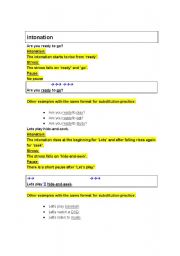 English worksheet: Intonation