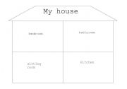 English Worksheet: Rooms in the house