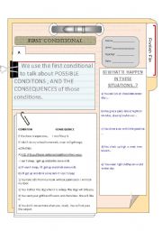 English Worksheet: FIRST CONDITIONAL 