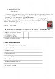 English worksheet: written comprehension