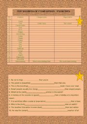 English Worksheet: Test - The degrees of comparison