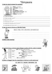 English Worksheet: The Simpsons Review